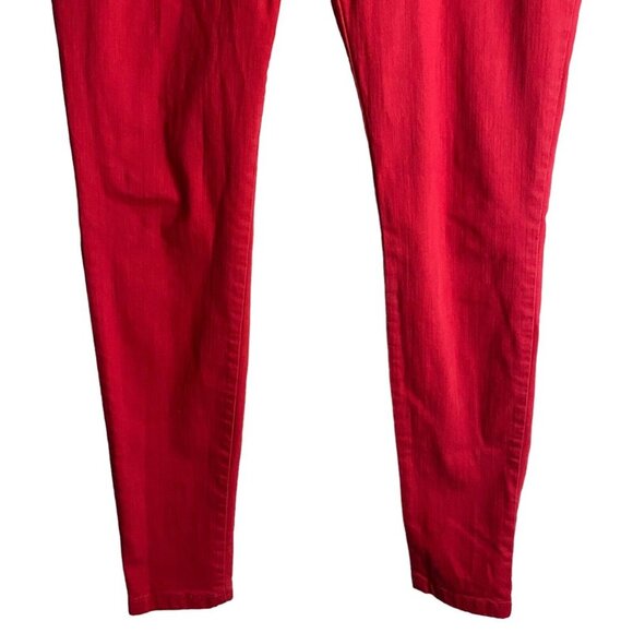 Iris Setlakwe Women's Red Skinny Denim Jeans - Picture 3 of 7